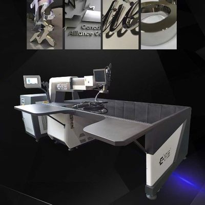 E500 Máquina automática de soldadura a laser para fabricação de placas galvanizadas de publicidade