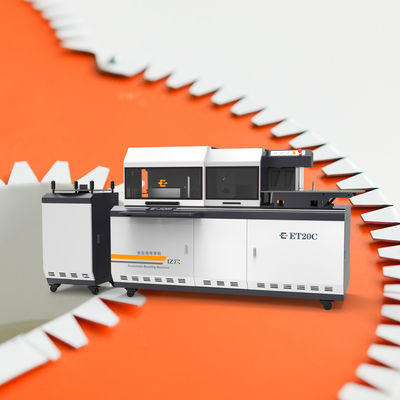 ET20C Sistema de lâmina dupla CNC Bender de carta de canal para alimentação automática e entalhe