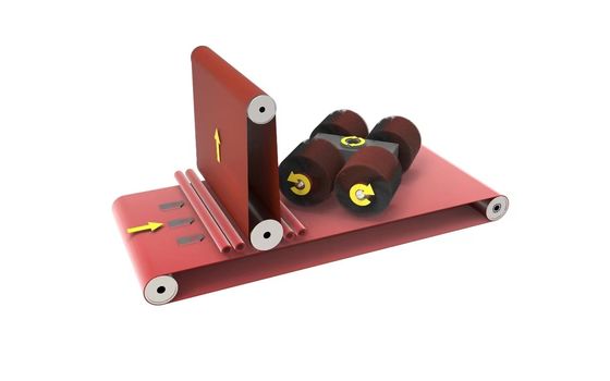 YZ1000S Máquina de desbotar e polir bordas de chapa de metal para velocidade de frequência variável