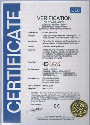 Máquina de dobra de alumínio de 3 mm EJON W40 certificada CE com sistema de controlo de 4 eixos SERVO